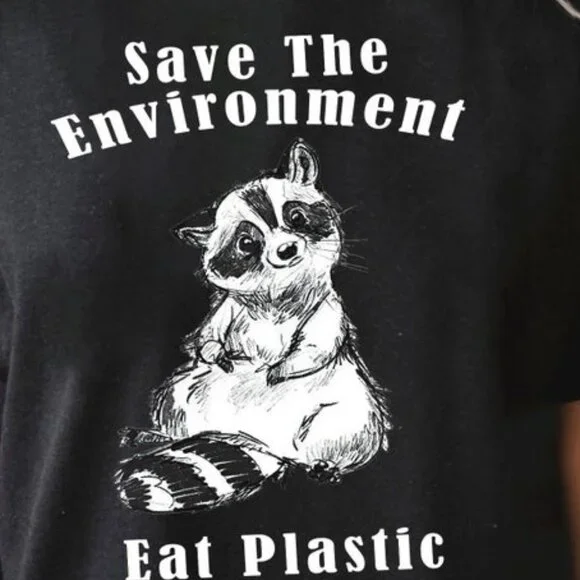 Save The Environment Eat Plastic T-shirt - Picture 2 of 3